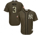 mlb jerseys new york yankees #3 babe ruth green salute to service