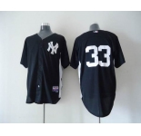 mlb jerseys new york yankees #33 swisher black[2011 road cool base BP]W