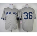 mlb jerseys new york yankees #36 grey