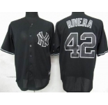 mlb jerseys new york yankees #42 rivera black fashion