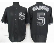 mlb jerseys new york yankees #5 dimaggio black fashion