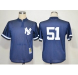 mlb jerseys new york yankees #51 bernie williams m&n blue 1995