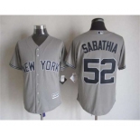 mlb jerseys new york yankees #52 sabathia grey[2015 new]