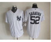 mlb jerseys new york yankees #52 sabathia white-1(black strip)
