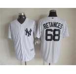 mlb jerseys new york yankees #68 betances white-1(black strip)