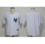 mlb jerseys new york yankees blank white(black strip)