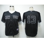 mlb new york yankees #13 rodriguez black 2010