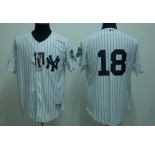 mlb new york yankees #18 damon white(2009 logo)