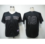 mlb new york yankees #18 pinstripe black 2010