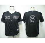 mlb new york yankees #2 derek jeter black 2010
