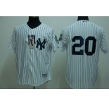 mlb new york yankees #20 posada white(2009 logo)