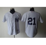 mlb new york yankees #21 white[black stripe]