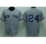 mlb new york yankees #24 canó grey(2009 logo)