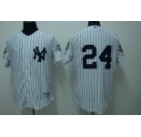 mlb new york yankees #24 canó white(2009 logo)