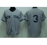 mlb new york yankees #3 ruth grey(2009 logo)