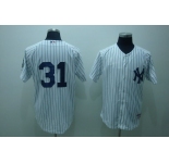 mlb new york yankees #31 vazquez white