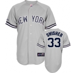 mlb new york yankees #33 swisher grey(2009 logo)