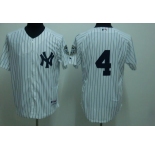mlb new york yankees #4 lou gehrig white(2009 logo)