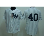 mlb new york yankees #40 wang white(2009 logo)