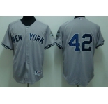 mlb new york yankees #42 rivera grey(2009 logo)