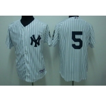 mlb new york yankees #5 dimaggio white(2009 logo)