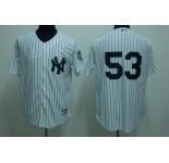 mlb new york yankees #53 abreu white(2009 logo)
