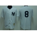 mlb new york yankees #8 berra m&n white