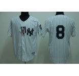mlb new york yankees #8 berra white(2009 logo)