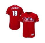 Men Philadelphia Phillies #19 Greg Luzinski Red Flexbase Authentic Collection Stitched MLB Jersey