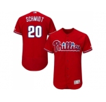 Men Philadelphia Phillies #20 Mike Schmidt Red Flexbase Authentic Collection Stitched MLB Jersey