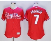Men Philadelphia Phillies #7 Maikel Franco Majestic red Flexbase Authentic Collection Player Jersey