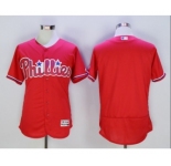 Men Philadelphia Phillies blank Majestic red Flexbase Authentic Collection Player Jersey