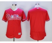 Men Philadelphia Phillies blank Majestic red Flexbase Authentic Collection Player Jersey