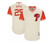 Men's 2017 Little League World Series Phillies #25 Daniel Nava Nava Tan Jersey