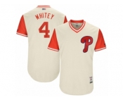 Men's 2017 Little League World Series Phillies #4 Andres Blanco Whitey Tan Jersey