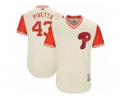 Men's 2017 Little League World Series Phillies Nick Pivetta #43 Pivetta Tan Jersey