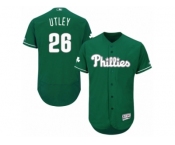 Men's Majestic Philadelphia Phillies #26 Chase Utley Green Celtic Flexbase Authentic Collection MLB Jersey