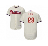 Men's Majestic Philadelphia Phillies #29 John Kruk Cream Flexbase Authentic Collection MLB Jersey