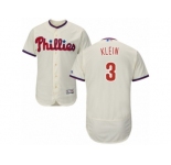 Men's Majestic Philadelphia Phillies #3 Chuck Klein Cream Flexbase Authentic Collection MLB Jersey