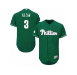 Men's Majestic Philadelphia Phillies #3 Chuck Klein Green Celtic Flexbase Authentic Collection MLB Jersey