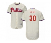 Men's Majestic Philadelphia Phillies #30 Dave Cash Cream Flexbase Authentic Collection MLB Jersey