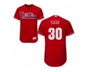 Men's Majestic Philadelphia Phillies #30 Dave Cash Red Flexbase Authentic Collection MLB Jersey