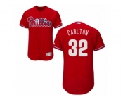 Men's Majestic Philadelphia Phillies #32 Steve Carlton Red Flexbase Authentic Collection MLB Jersey