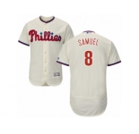 Men's Majestic Philadelphia Phillies #8 Juan Samuel Cream Flexbase Authentic Collection MLB Jersey
