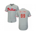 Men's Majestic Philadelphia Phillies #99 Mitch Williams Grey Flexbase Authentic Collection MLB Jersey