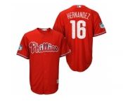 Men's Philadelphia Phillies #16 Cesar Hernandez 2017 Spring Training Cool Base Stitched MLB Jersey
