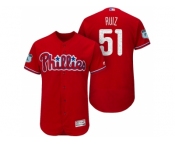 Men's Philadelphia Phillies #51 Carlos Ruiz 2017 Spring Training Flex Base Authentic Collection Stitched Baseball Jersey