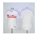 Men's Philadelphia Phillies Blank Majestic White Flexbase Authentic Collection Team Jersey