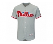 Men's Philadelphia Phillies Majestic Road Blank Gray Flex Base Authentic Collection Team Jersey