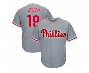 Philadelphia Phillies #19 Tommy Joseph Replica Grey Road Cool Base MLB Jersey